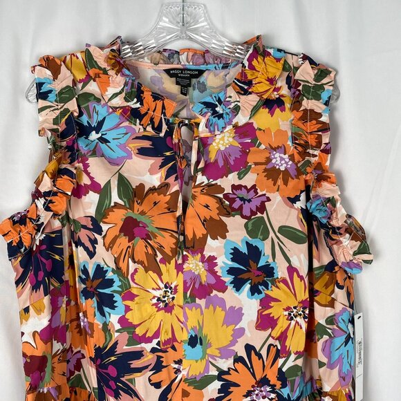 Maggy London Woman Floral Ruffled Swing Dress - Picture 4 of 13